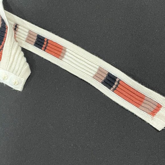 ~ Bodysuit XL Thong Stripe Knit* Mock Turtleneck Long Sleeve Snaps Brown Cream - Picture 11 of 13